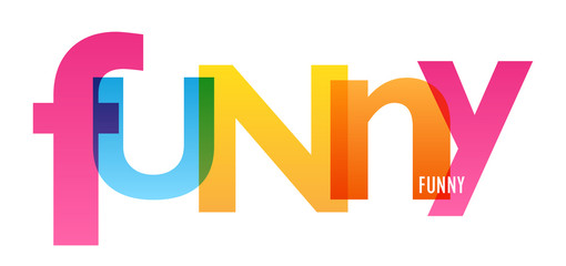 FUNNY colorful typography banner
