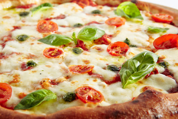 Pizza Margarita or Margherita Isolated