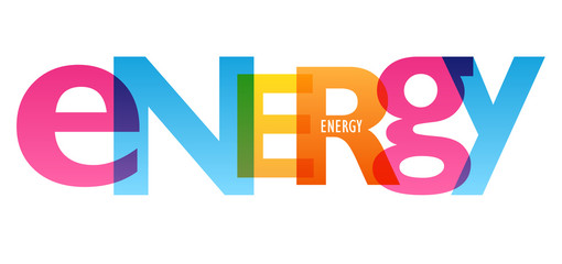 ENERGY colorful typography banner