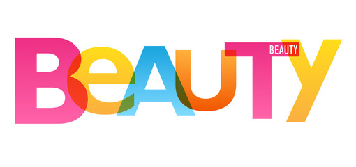 BEAUTY colorful typography banner