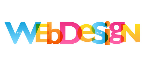 WEB DESIGN colorful typography banner