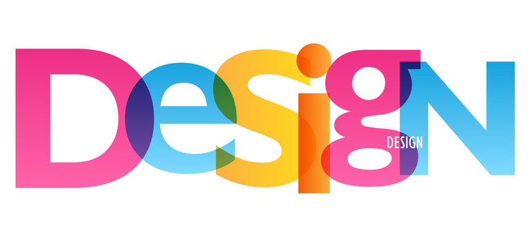 DESIGN colorful typography banner