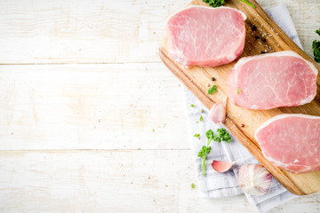 Raw fresh meat, pork brisket steak