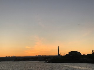 Naklejka premium Suntise in the Sevastopol 