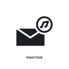 ringtone isolated icon. simple element illustration from message concept icons. ringtone editable logo sign symbol design on white background. can be use for web and mobile
