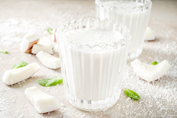 Obraz na płótnie Canvas Vegan coconut milk