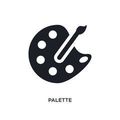 palette isolated icon. simple element illustration from museum concept icons. palette editable logo sign symbol design on white background. can be use for web and mobile