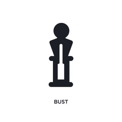 bust isolated icon. simple element illustration from museum concept icons. bust editable logo sign symbol design on white background. can be use for web and mobile