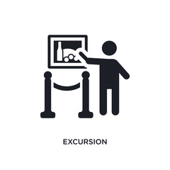 excursion isolated icon. simple element illustration from museum concept icons. excursion editable logo sign symbol design on white background. can be use for web and mobile