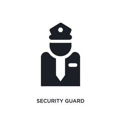security guard isolated icon. simple element illustration from museum concept icons. security guard editable logo sign symbol design on white background. can be use for web and mobile