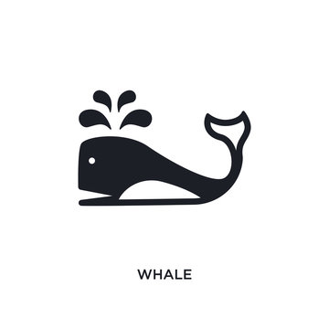 whale isolated icon. simple element illustration from nautical concept icons. whale editable logo sign symbol design on white background. can be use for web and mobile