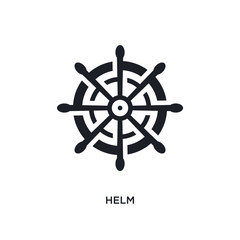 helm isolated icon. simple element illustration from nautical concept icons. helm editable logo sign symbol design on white background. can be use for web and mobile