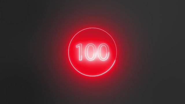 Social Media Notification Icon Neon Light