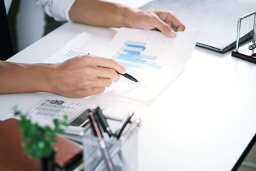 Fototapeta premium Business People Meeting Design Ideas professional investor working new start up project. Concept. business planning in office