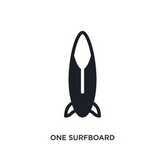 one surfboard isolated icon. simple element illustration from nautical concept icons. one surfboard editable logo sign symbol design on white background. can be use for web and mobile
