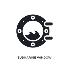 submarine window isolated icon. simple element illustration from nautical concept icons. submarine window editable logo sign symbol design on white background. can be use for web and mobile