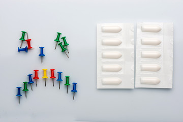 rectal suppositories. vaginal suppositories. candles with an antibiotic. slimming candles. fade-in...