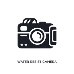 water resist camera isolated icon. simple element illustration from nautical concept icons. water resist camera editable logo sign symbol design on white background. can be use for web and mobile