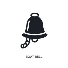 boat bell isolated icon. simple element illustration from nautical concept icons. boat bell editable logo sign symbol design on white background. can be use for web and mobile