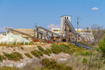 Fototapeta na wymiar salt production facility