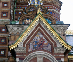 Fototapeta na wymiar Russia; St.Petersburg. Exterieur of the Church on Spilled Blood