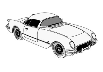 sports retro car vector