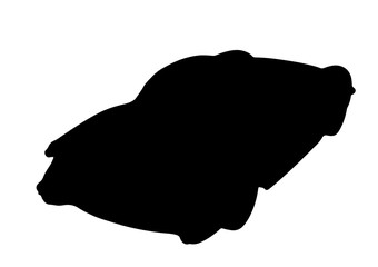 silhouette sports retro car vector