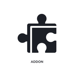 addon isolated icon. simple element illustration from programming concept icons. addon editable logo sign symbol design on white background. can be use for web and mobile