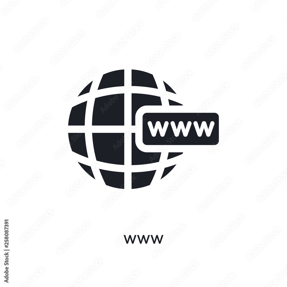 Poster www isolated icon. simple element illustration from programming concept icons. www editable logo sig