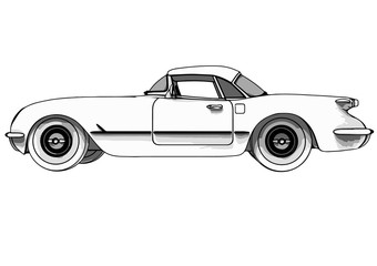 Obraz premium sports retro car vector