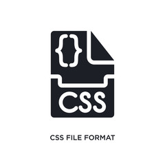 css file format isolated icon. simple element illustration from programming concept icons. css file format editable logo sign symbol design on white background. can be use for web and mobile