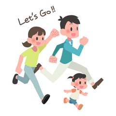 走る　ファミリー　