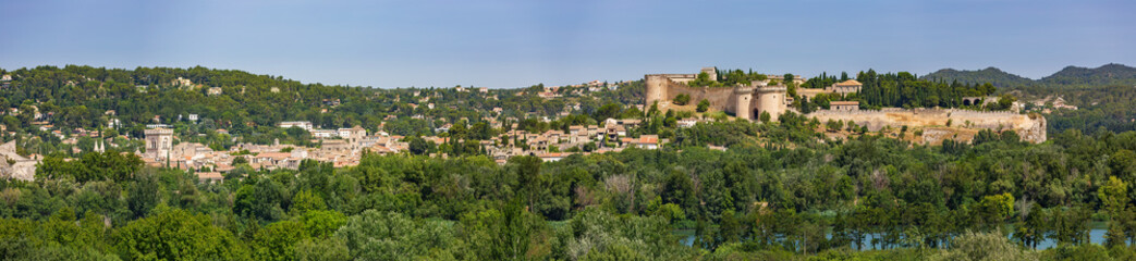 Fototapeta na wymiar Panoramic view of Fort Saint-Andre in Avignon, France