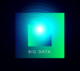 Vector abstract 3D big data concept