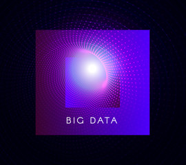 Vector abstract 3D big data concept
