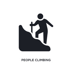 people climbing isolated icon. simple element illustration from recreational games concept icons. people climbing editable logo sign symbol design on white background. can be use for web and mobile