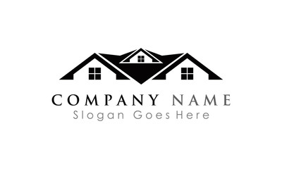 elegant house logo vector