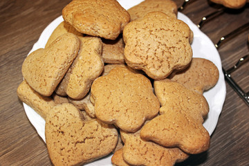 Cookies on a plate. Bakery products