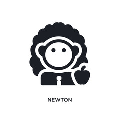 newton isolated icon. simple element illustration from science concept icons. newton editable logo sign symbol design on white background. can be use for web and mobile
