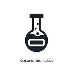 volumetric flask isolated icon. simple element illustration from science concept icons. volumetric flask editable logo sign symbol design on white background. can be use for web and mobile
