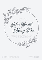 Wedding invitation card template