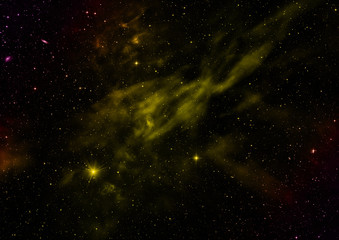 Small part of an infinite star field. 3D rendering