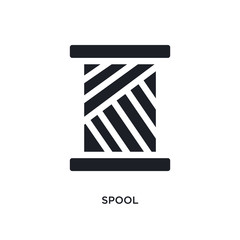 spool isolated icon. simple element illustration from sew concept icons. spool editable logo sign symbol design on white background. can be use for web and mobile
