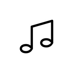 Music icon outline simple flat style illustration