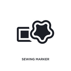 sewing marker isolated icon. simple element illustration from sew concept icons. sewing marker editable logo sign symbol design on white background. can be use for web and mobile