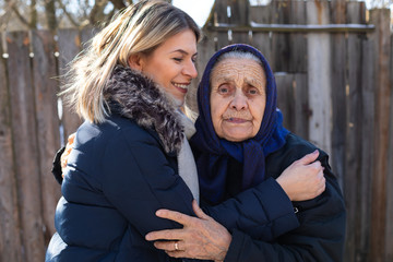 Fototapeta premium Spending time with grandma