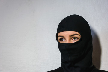 girl in a police mask © Vitaliy