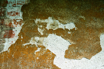 cracked color on a wall outside