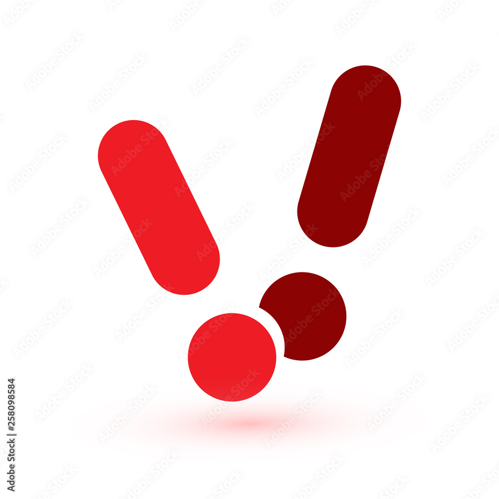 Poster Exclamation mark. Attention web message. Danger sign. Modern abstract vector icon. Flat infographic element, template for the design. Vector illustration.