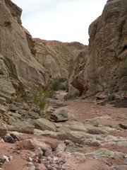 Rainbow Canyon in Talampaya National Park, located in the east/centre of La Rioja Province, Argentina. This park was designated a UNESCO World Heritage Site in 2000.